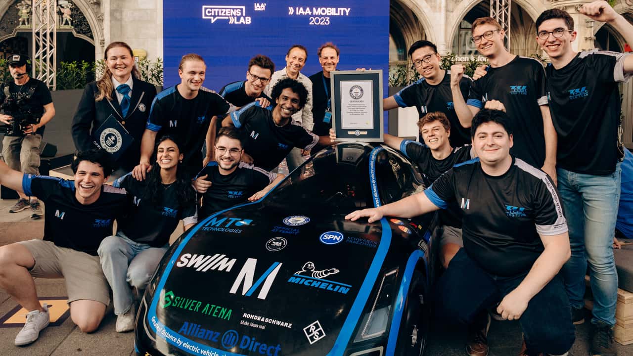 Student team creates electric car with longest range, covering a distance of 1,599 miles